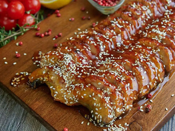 Фото Угорь жареный в соусе унаги